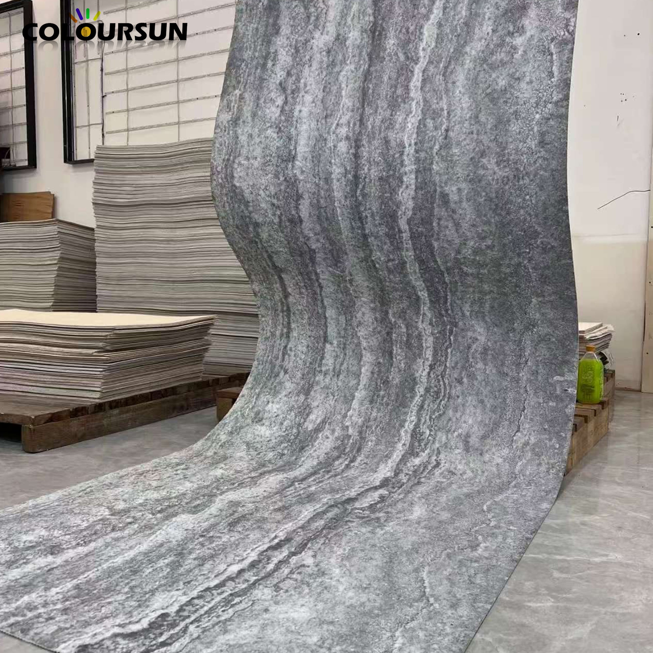 Tấm ốp tường vật liệu mới, đá tự nhiên mỏng, vẻ ngoài đá granite thô ráp