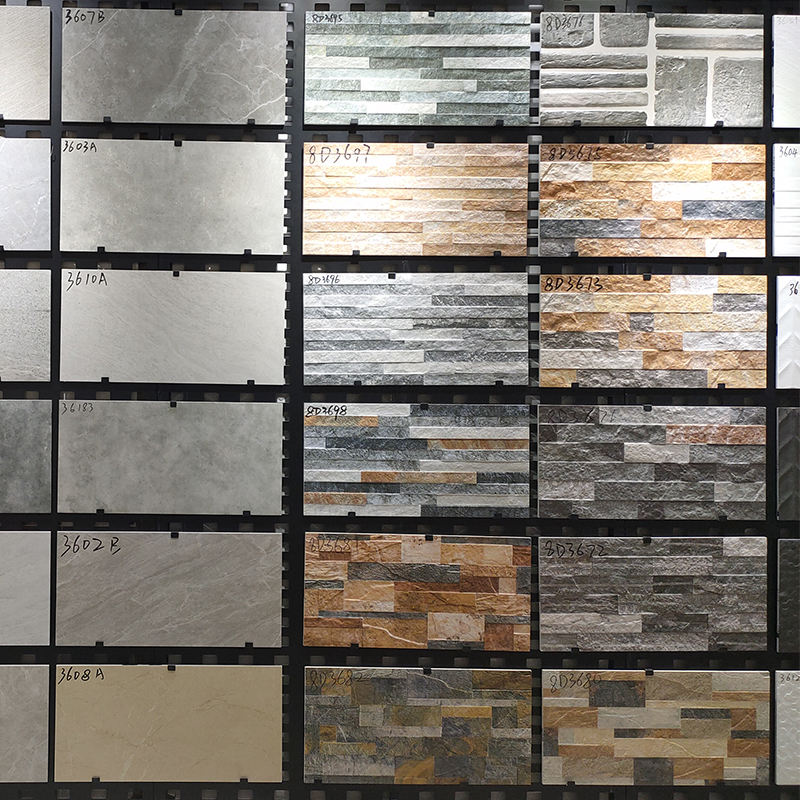 Gạch Sứ Nghệ Thuật Trang Trí Ngoài Trời Cho Tường Ngoại Thất Biệt Thự Phong Cách Mộc Mạc 3D Lồi Lõm