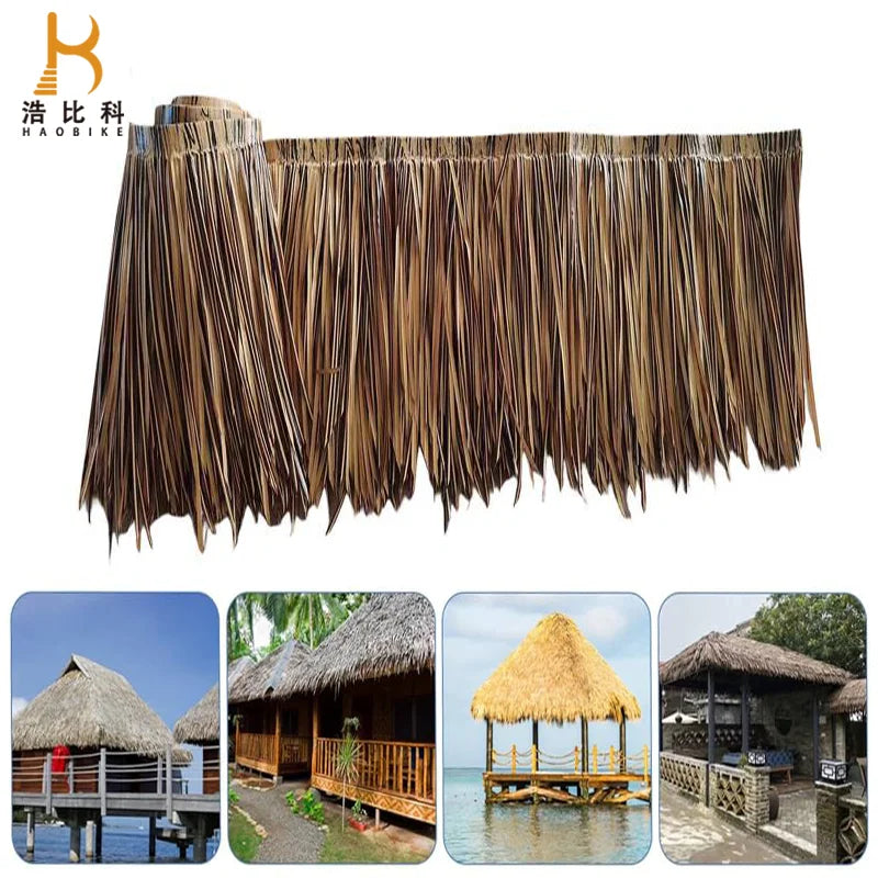 Fireproof Synthetic Thatch Roof Tiles | Waterproof UV-Resistant for Villas and Resorts Bulk Discount & OEM/ODM Accepted