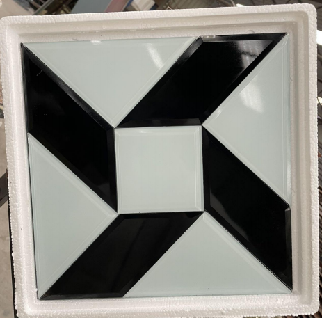 Gạch Mosaic Kính 3D Lấp Lánh Bề Mặt Không Đều Dùng Cho Tường Nền Bếp Gạch Mosaic