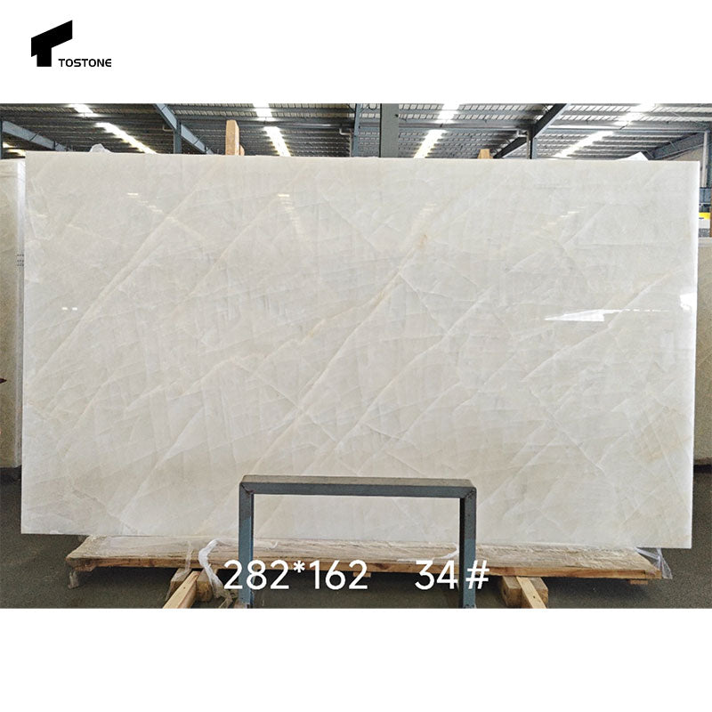 Tostone Đá Quartzite Trắng Brazil Ốp Bàn Bếp Hiện Đại