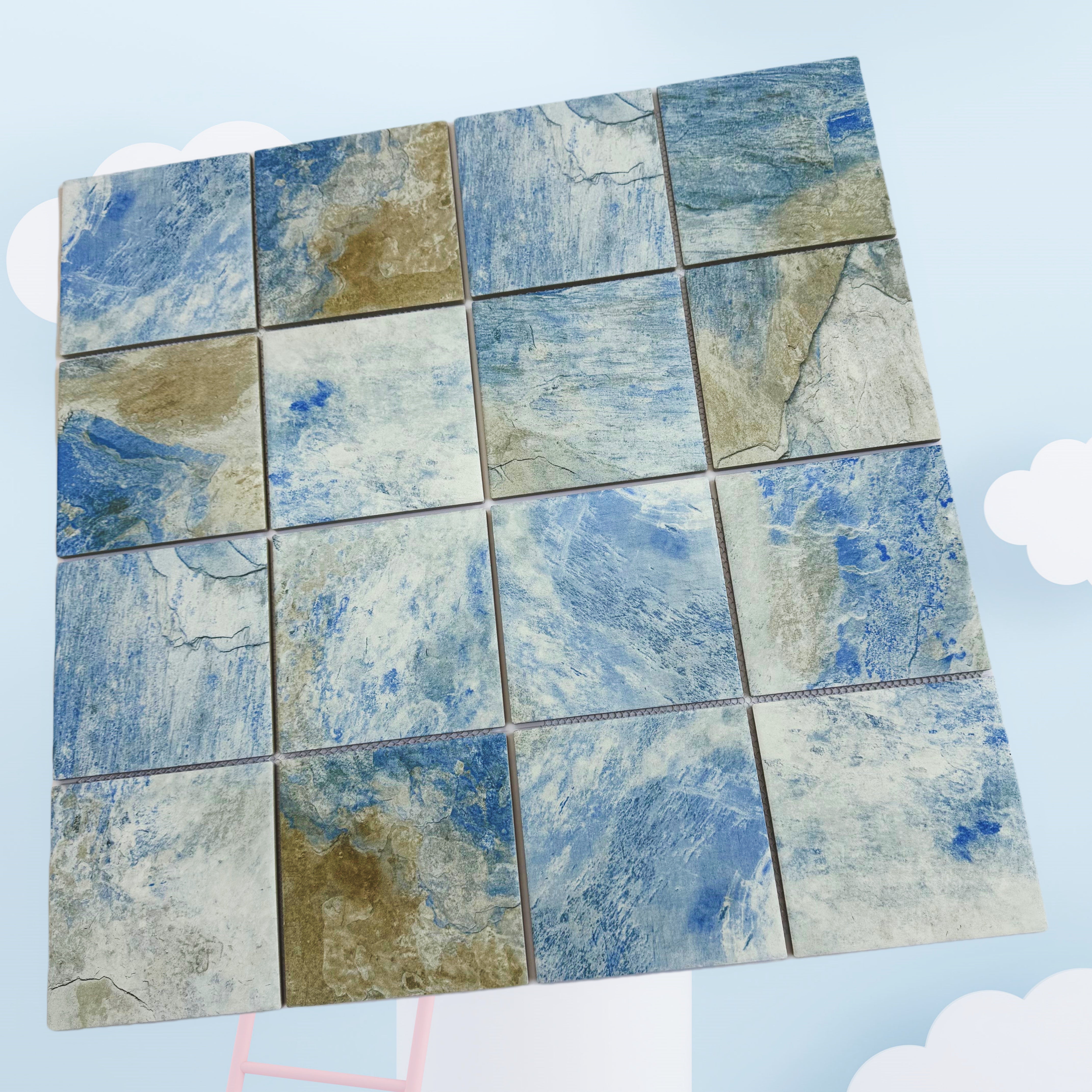 Gạch Hồ Bơi Kiểu Parquet, Mosaic Gốm Sứ Toàn Phần, Hiện Đại Sáng Tạo, Dùng Lát Sàn Hồ Bơi Khách Sạn, Biệt Thự