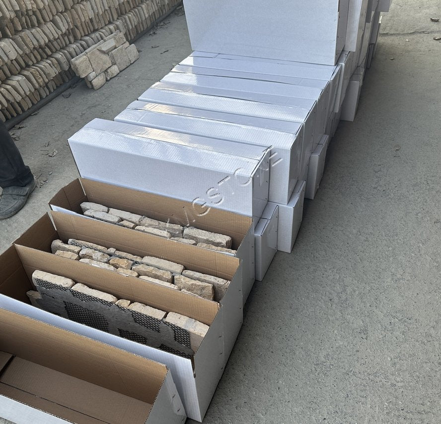 Tấm đá Granite vàng xi măng Trung Quốc, ốp tường ngoại thất kiểu đá gờ, bề mặt khò lửa, ăn mòn axit, dùng cho khách sạn, biệt thự, ngoài trời.