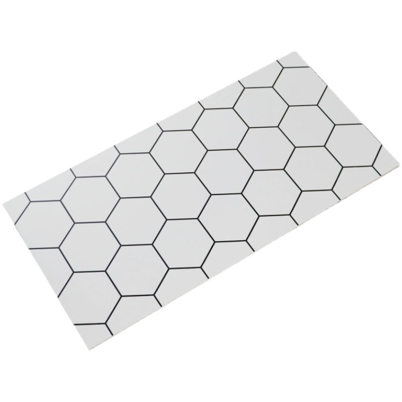 Gạch Caro Đen Trắng Thiết Kế Hiện Đại Bắc Âu 300x600 Gạch Ốp Tường Phòng Tắm Bếp, Gạch Lưới Lục Giác Phong Cách Mạng Xã Hội