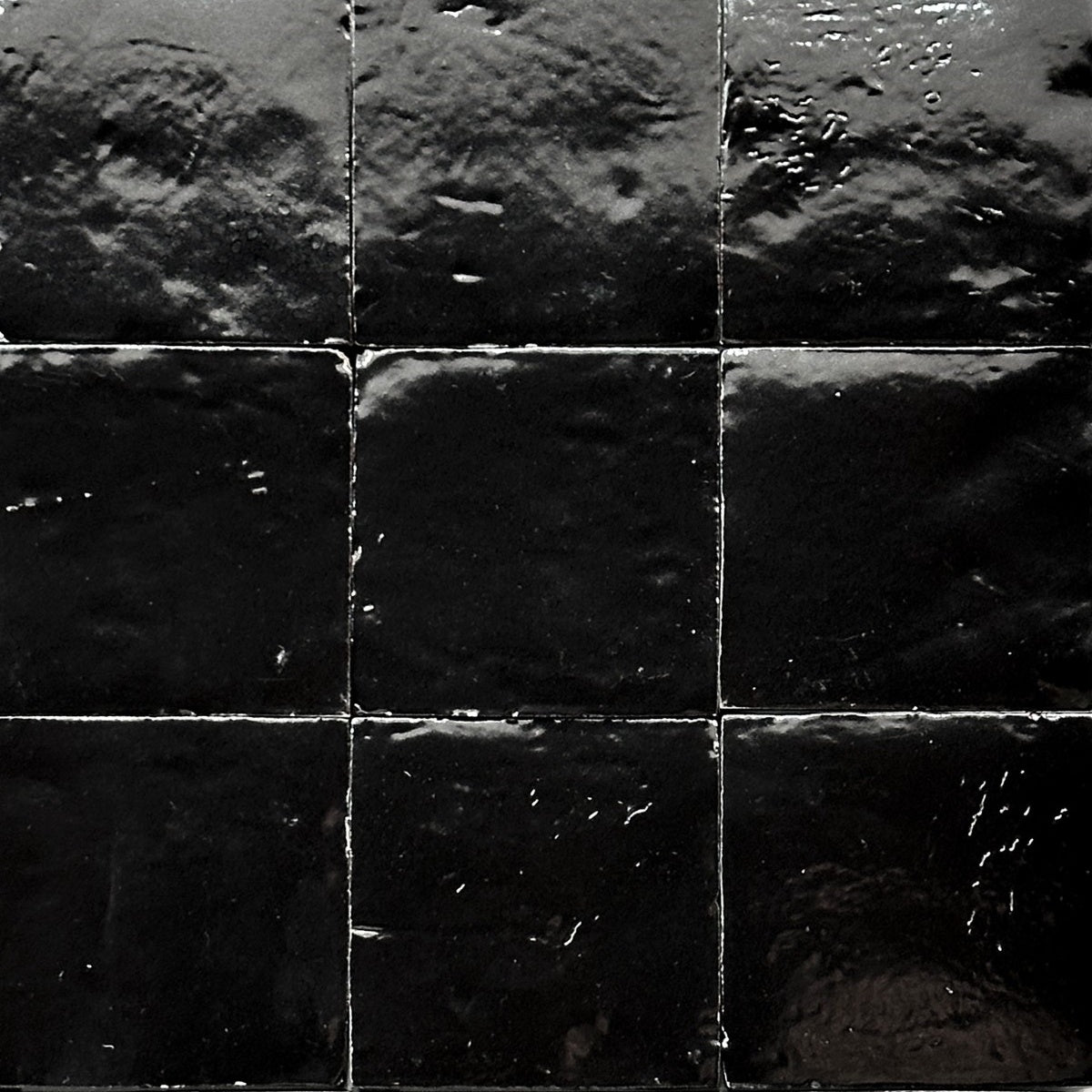 Gạch Thủ Công Ma-rốc Đen Bóng Loại Viền Cao Cấp Dùng Cho Tường Nội Thất, Sàn Trang Trí Kháng Khuẩn Cho Phòng Tắm, Nhà Bếp