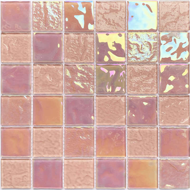 Bán buôn gạch mosaic thủy tinh óng ánh nhiều màu xanh vàng vuông ngoài – Daisan Store