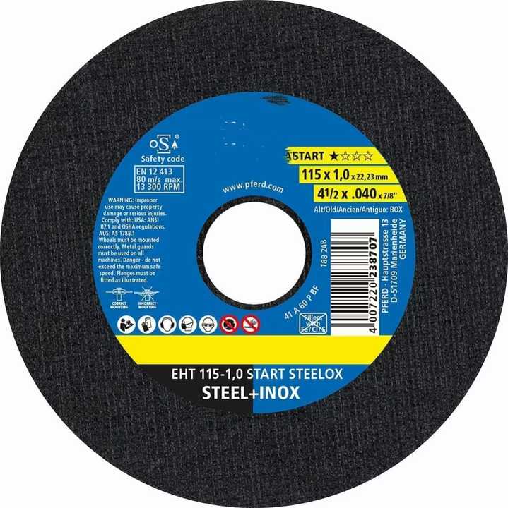 Hot Sales 115x1x22.23mm Cutting Disc  for Metal and Stainless Steel