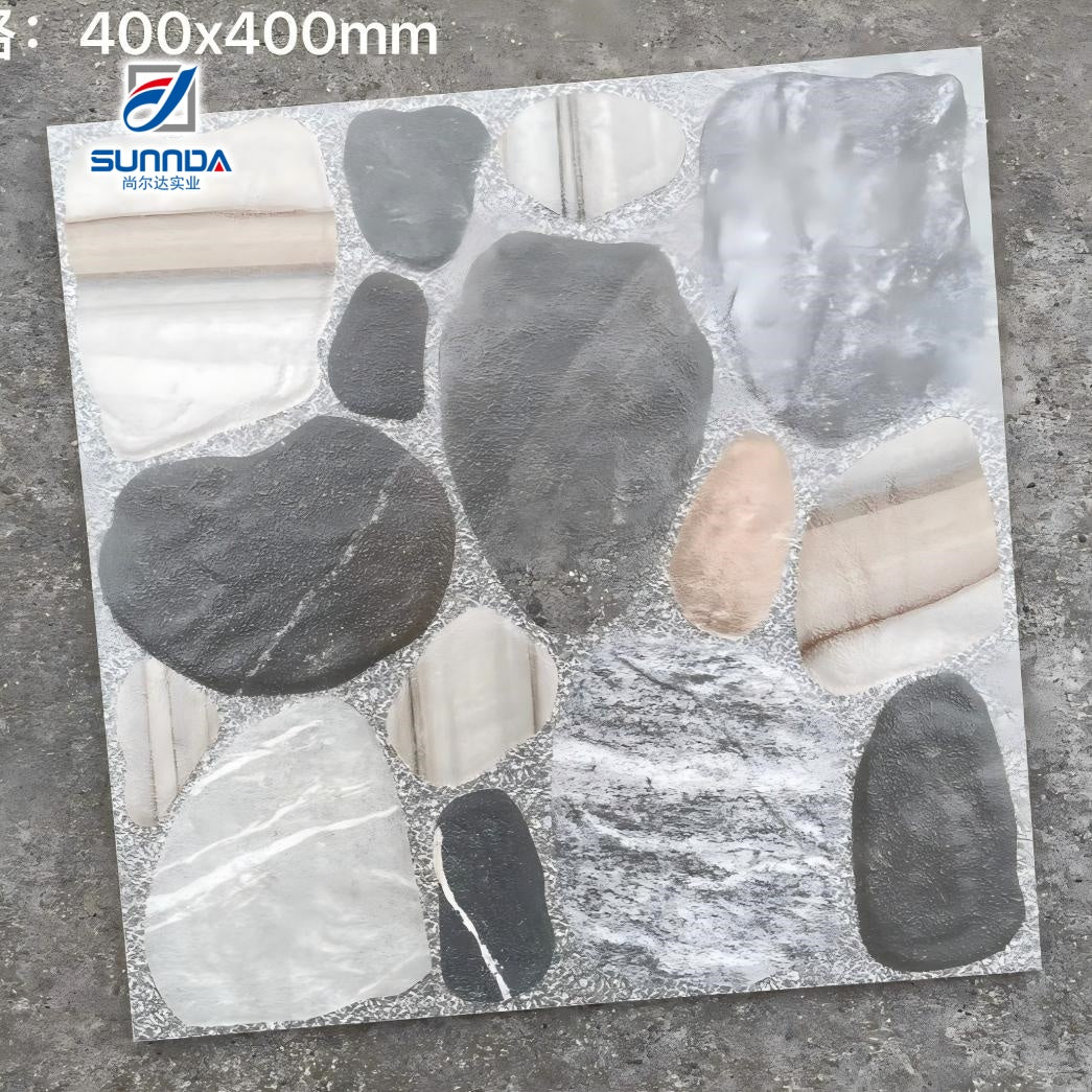 Gạch Sứ Giả Đá Cuội Ngoại Thất Lát Sàn Phòng Tắm Nhà Bếp Mờ Chống Trượt 30x30 40x40cm