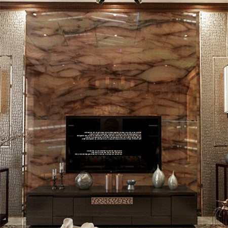 Đá Quartzite tinh thể đỏ ốp tường đánh bóng tự nhiên trang trí