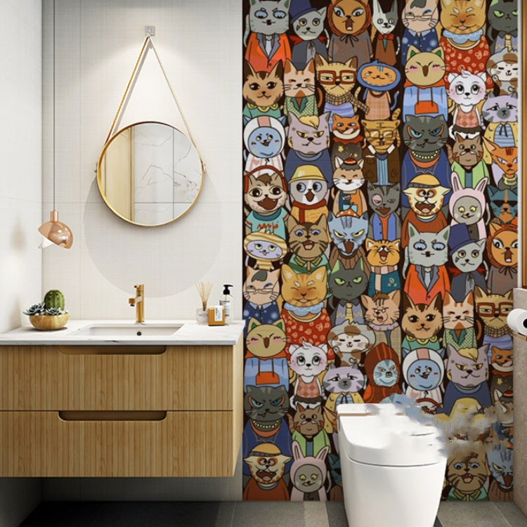Gạch Ốp Tường Lớn Tùy Chỉnh Cho Phòng Tắm Chống Mài Mòn Men Mờ Hình Nền Anime Dễ Thương Thiết Kế Nghệ Thuật Cá Nhân Hóa Cho Khu Vực Khô Ráo
