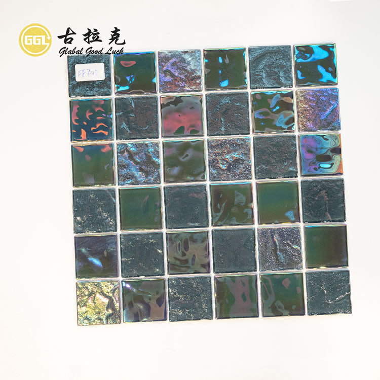 Gạch Mosaic Kính Gương Đen Óng Ánh Chống Trượt Dành cho Tường và Sàn Hồ Bơi, Phòng Tắm, Khách Sạn