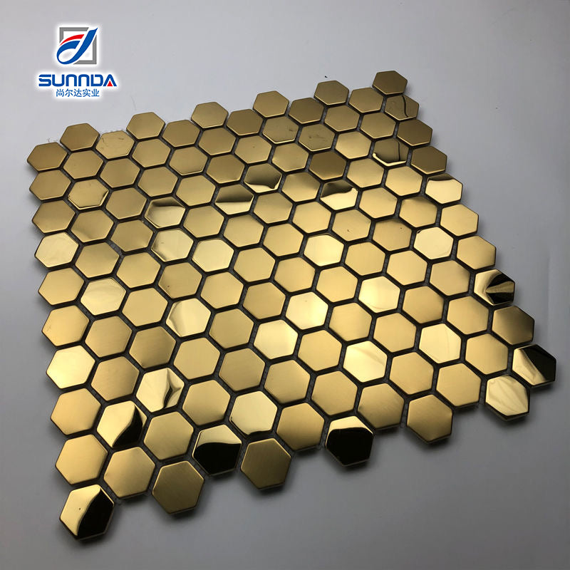 Gạch Mosaic Trang trí Kính Vàng, Kim loại, Gốm và Đá