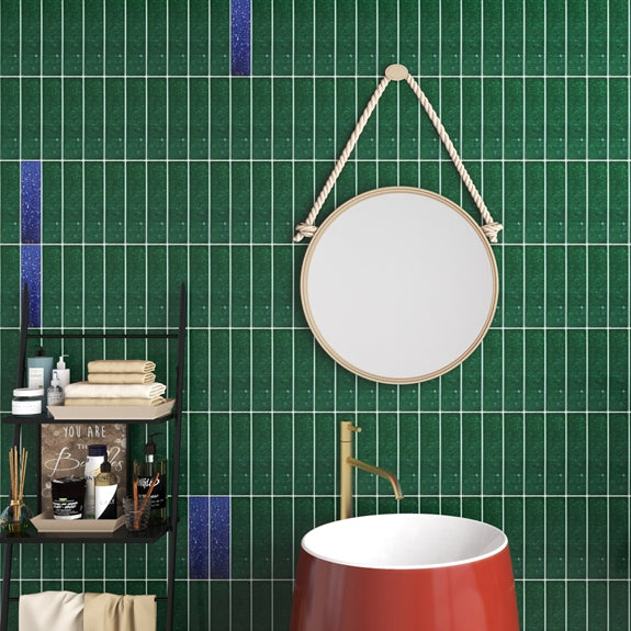 Gạch Tùy Chỉnh Thủ Công Sản Xuất Tại Xưởng 60*240mm Gạch Ốp Tường Bếp và Phòng Tắm Tường Nền Nội Thất Xanh Lục Lam Quán Bar Nhà Hàng Màu Trắng