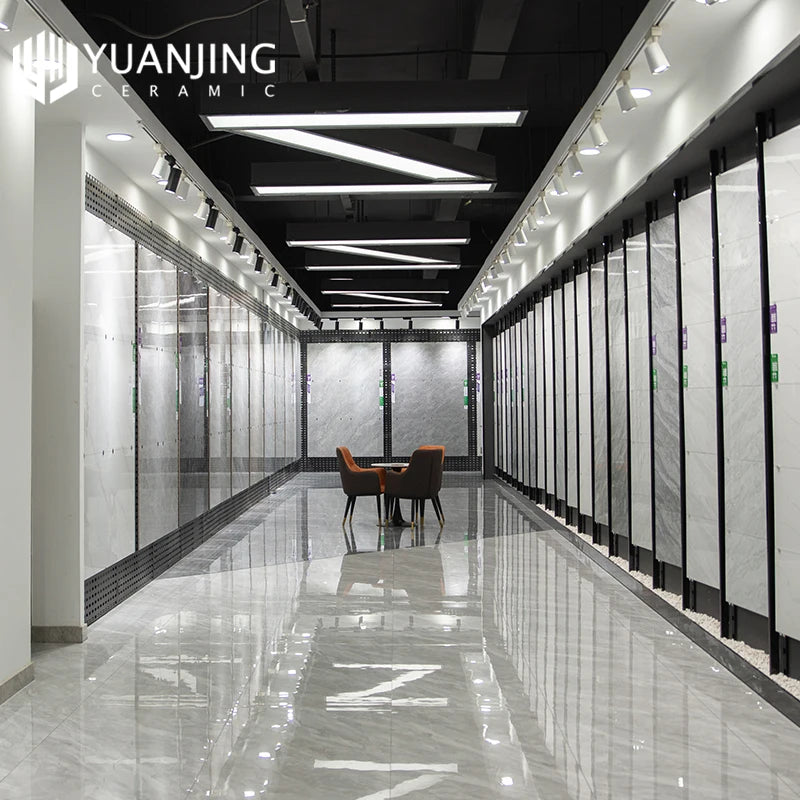 Gạch ốp tường và phòng tắm sứ toàn phần 400x800mm trắng bóng vân đá cẩm thạch