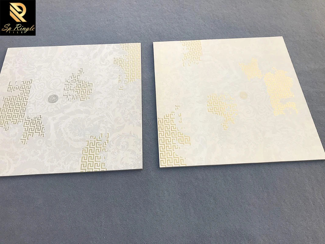 Gạch Viền Vàng Springletile Vân Gỗ Sứ Cao Cấp