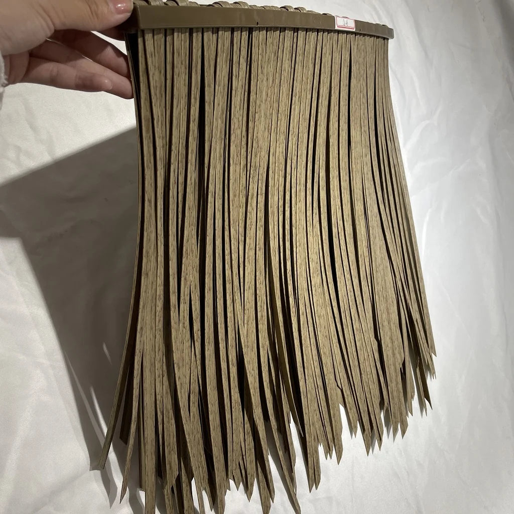 Quality 1 Year Warranty Modern Heat Resistant Plastic Artificial Thatch Roofing Tiles for Hotel Use-CD36