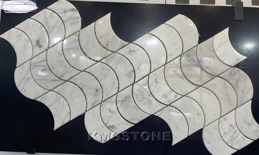 Gạch ốp tường/lát sàn mosaic đá tự nhiên họa tiết vuông đánh bóng cho nội thất khách sạn, biệt thự, căn hộ