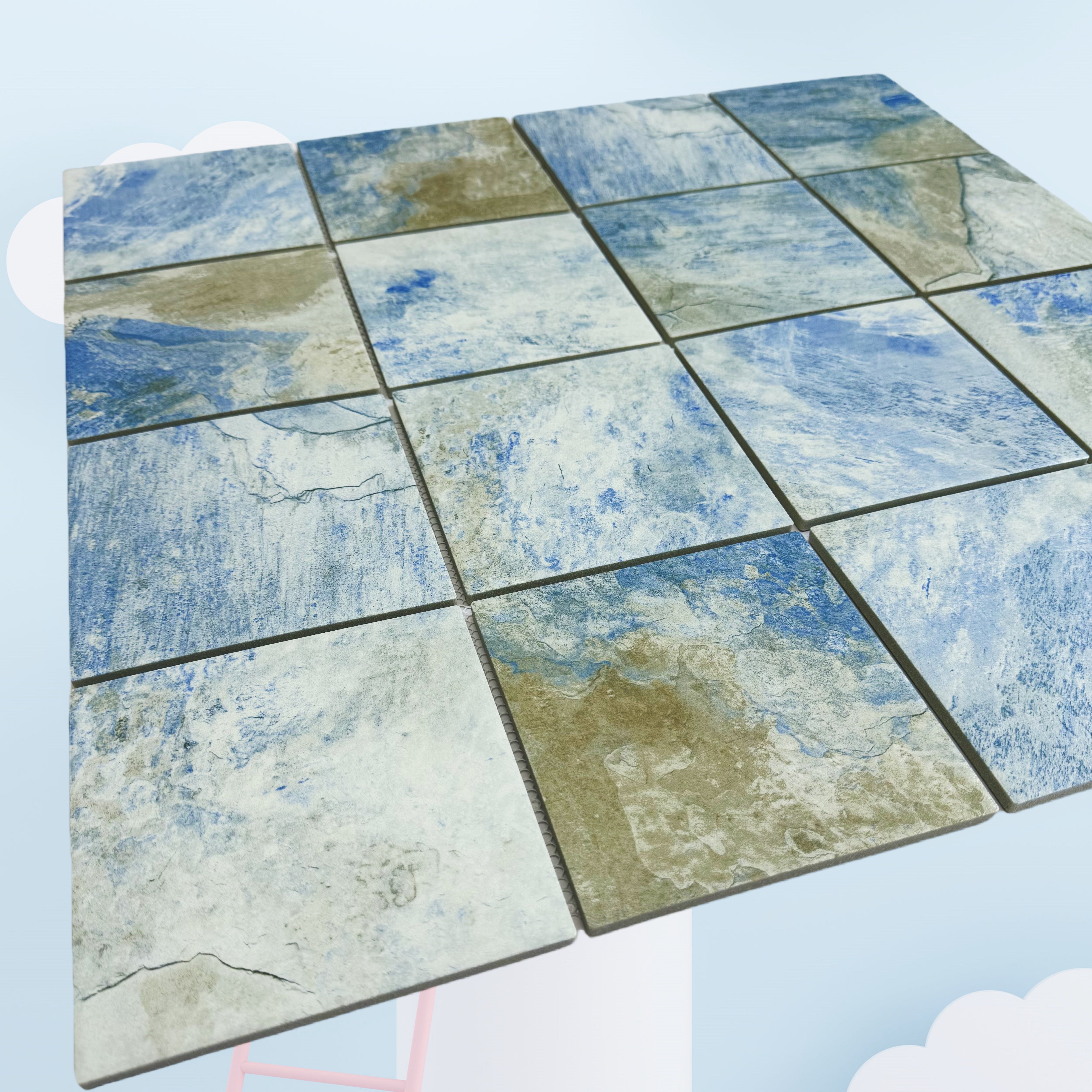 Gạch Hồ Bơi Kiểu Parquet, Mosaic Gốm Sứ Toàn Phần, Hiện Đại Sáng Tạo, Dùng Lát Sàn Hồ Bơi Khách Sạn, Biệt Thự