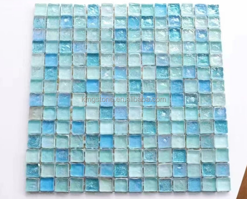 Gạch Mosaic Kính Xanh Hồ Bơi và Đá Cẩm Thạch Trang Trí Nhà