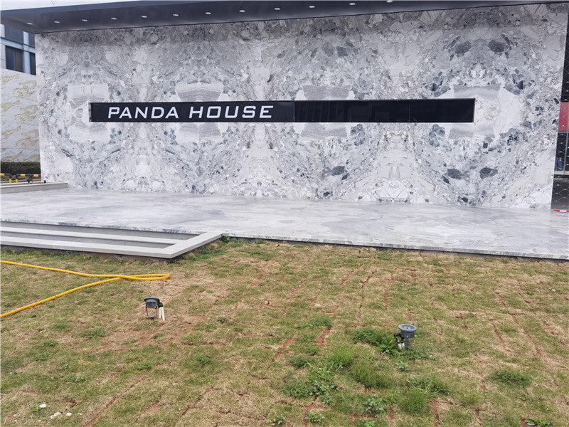 Tấm đá vôi xám Trung Quốc vân hóa thạch ốp mặt tiền Xám Pierre