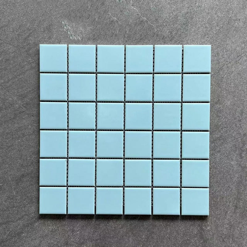 Gạch Kính Mosaic Đá Cẩm Thạch Pha Xanh Dương Trang Trí Tường Nhỏ Phòng Tắm