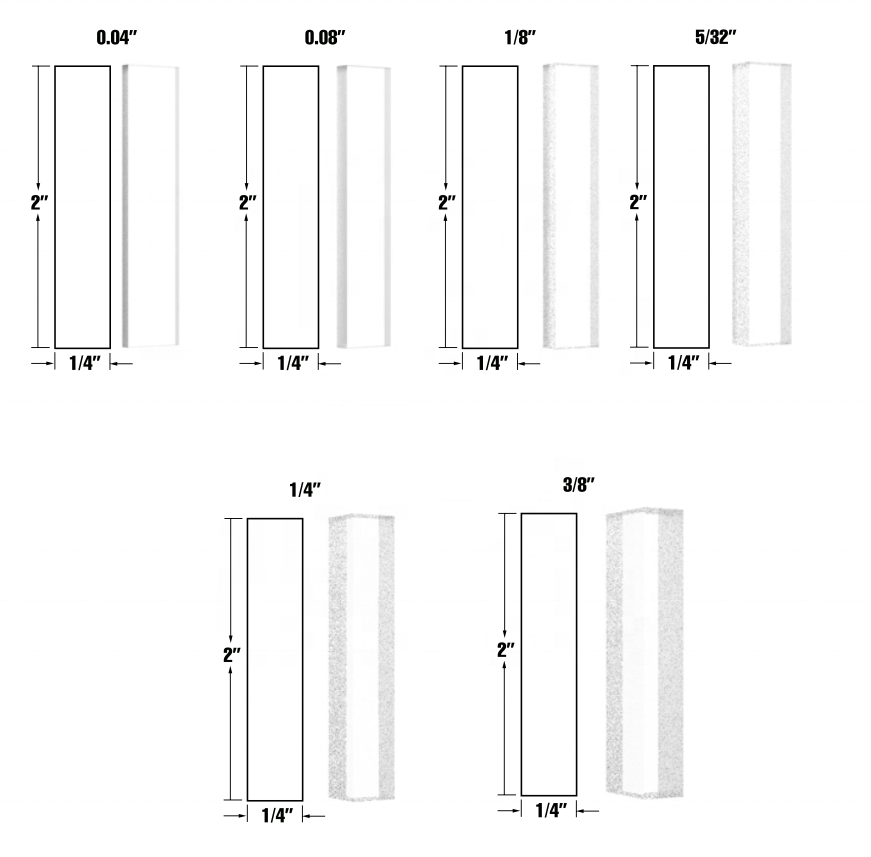 Khối chêm nhựa trong suốt thiết kế hiện đại FHC 1/4'' 6mm