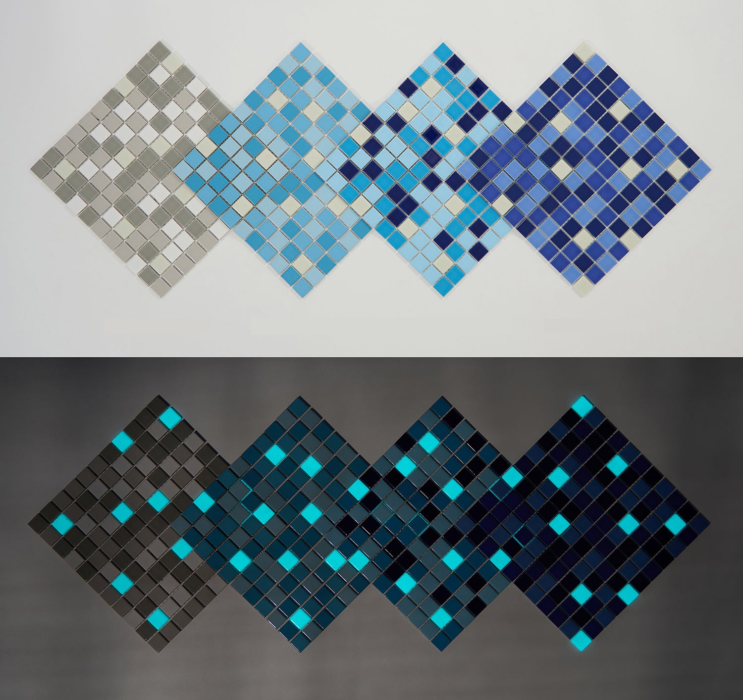 Gạch Mosaic Gốm Sứ Dạ Quang Cho Hồ Bơi