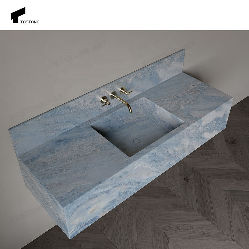 Lavabo Đá Cẩm Thạch Xanh Tostone Đơn Giản Sang Trọng