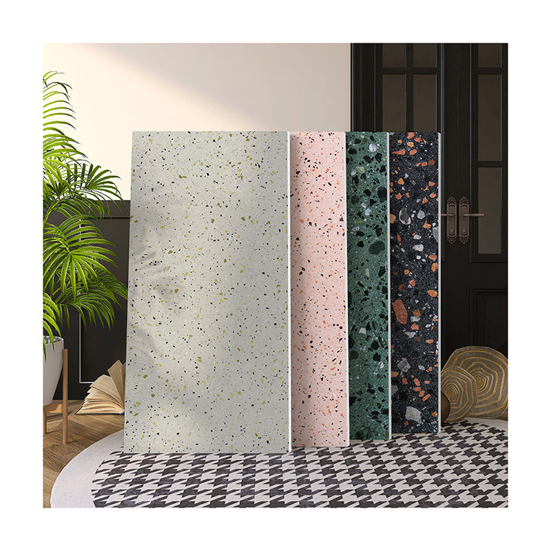 Gạch Sứ Terrazzo Mờ Phong Cách Cổ Điển và Độc Đáo Với Đế Gốm Toàn Bộ, Bề Mặt Men Chạm Khắc Tinh Xảo