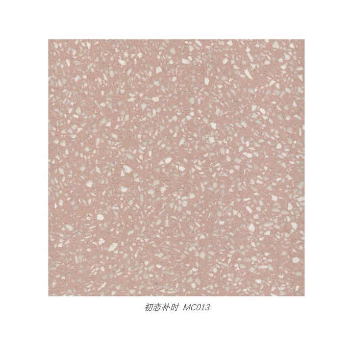 Gạch lát sàn bằng đá nhân tạo bền đẹp phong cách hiện đại bán buôn gạch lát nền Terrazzo màu hồng và trắng để trang trí nhà cửa