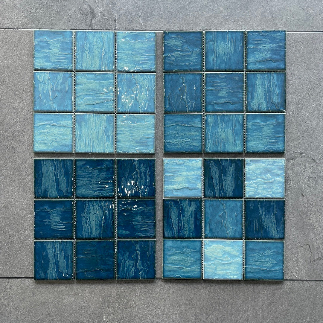 Gạch Mosaic Ceramic Bán Chạy, Gạch Mosaic Thủ Công, Gạch Mosaic Dán Lưới Lát Sàn Phòng Tắm