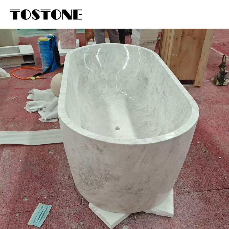 Bồn Tắm Đá Cẩm Thạch Tostone Đặt Sàn Nguyên Khối