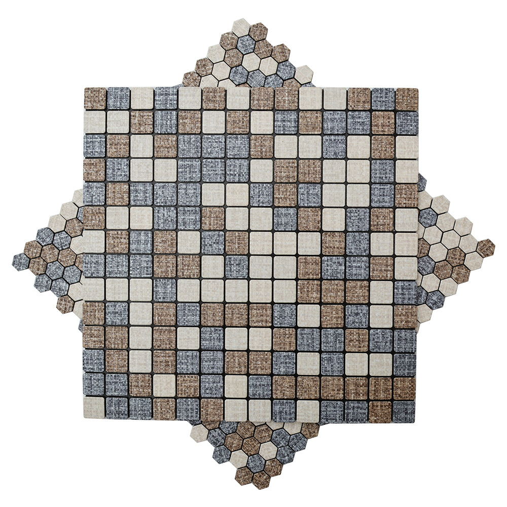 Gạch Mosaic Nhôm Tự Dán Dễ Tự Làm Hình Vuông Mini Phối Màu Trang Trí Tường Nội Thất Phòng Vệ Sinh