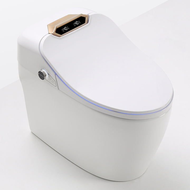 Bồn cầu thông minh bằng gốm điện một khối, bồn cầu thông minh có chức năng Bidet, nắp đóng êm cho phòng tắm