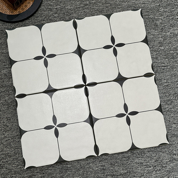 Gạch lát sàn sứ tráng men chống trượt trong nhà 200x200 hoa văn hoa màu đỏ