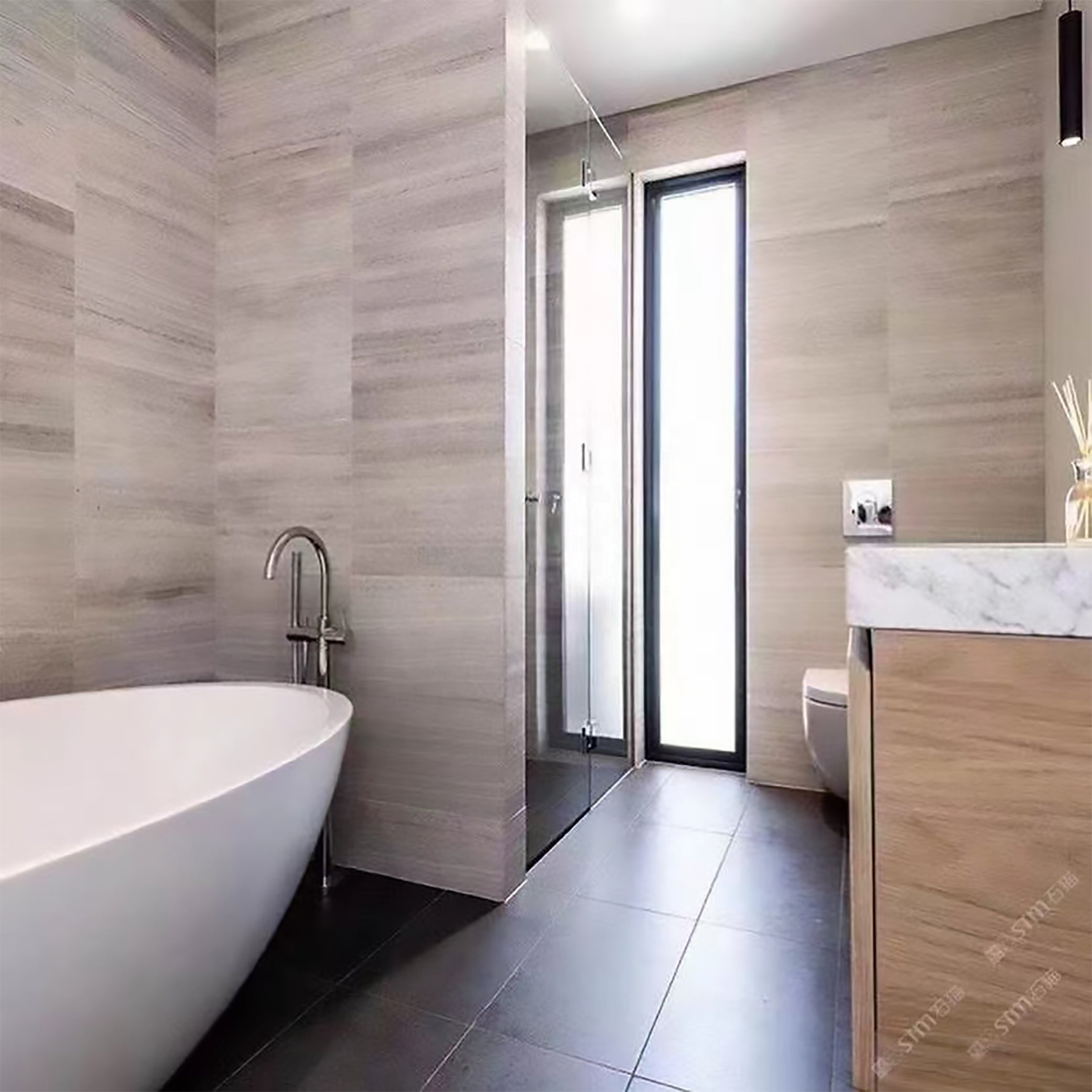 Đá cẩm thạch vân gỗ trắng tự nhiên