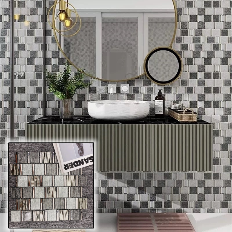 Gạch Mosaic Kính Hoa Văn Công Nghiệp Ốp Tường Bếp, Gạch Mosaic Trang Trí Nhà Cửa Giá Rẻ, Gạch Viền Bếp