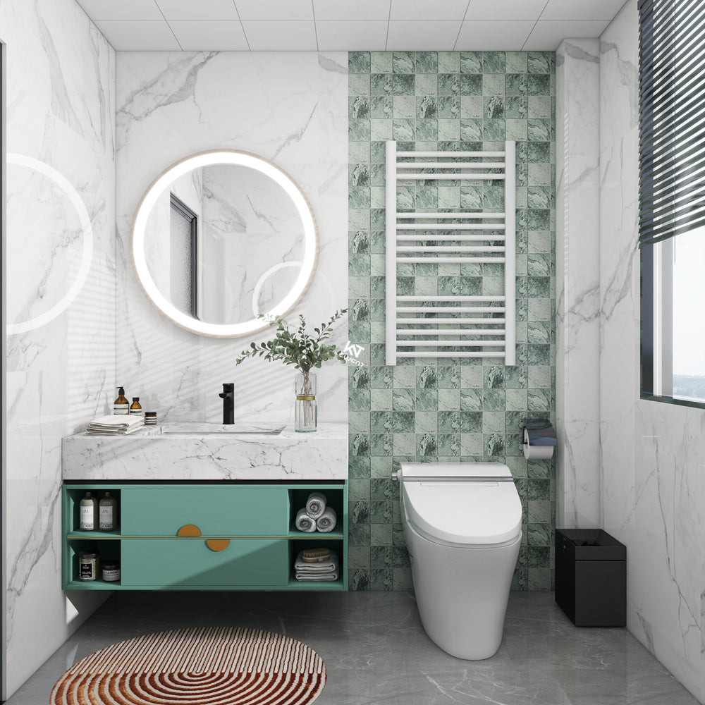 Gạch ốp tường bếp mosaic xanh lá gốm sứ