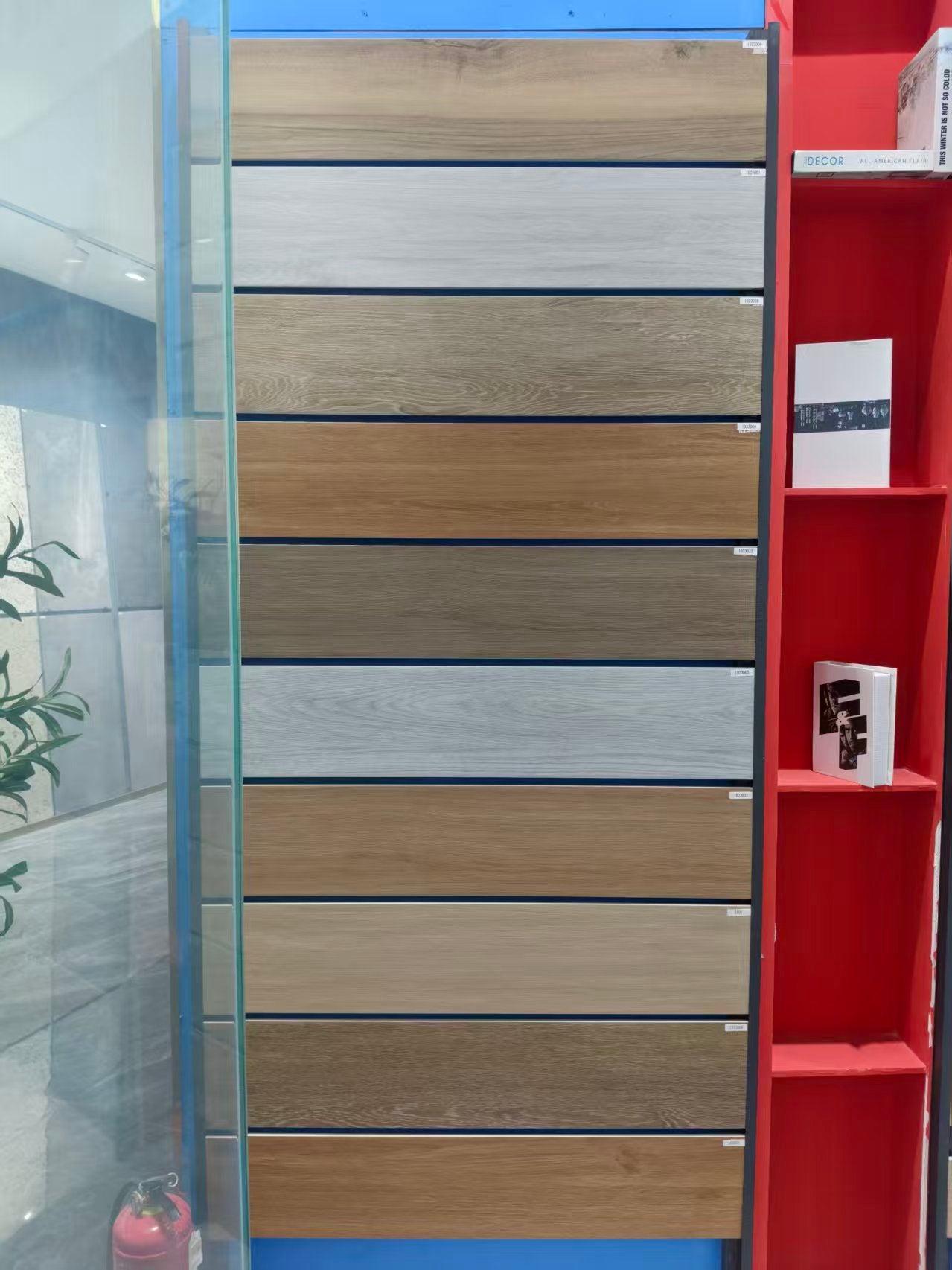 Gạch gốm sứ đánh bóng nguyên khối vân gỗ dùng lát sàn nội thất phòng bếp, phòng ăn, phòng khách, phong cách mộc mạc châu Á, kết cấu đặc, Phật Sơn.