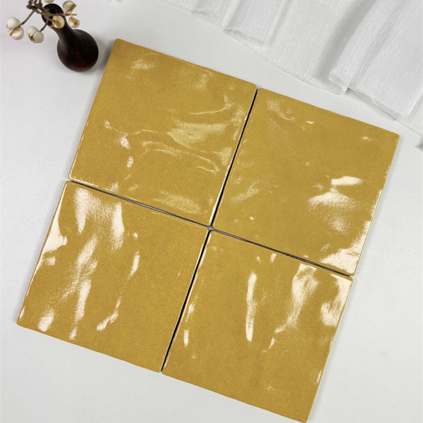 Gạch Vuông Bề Mặt Tráng Men Ngọc Trai Hiện Đại Cổ Điển 132x132 Dùng Để Trang Trí Tường Nội Thất Phòng Tắm, Bếp, Khách Sạn, Homestay, Quán Bar, Câu Lạc Bộ