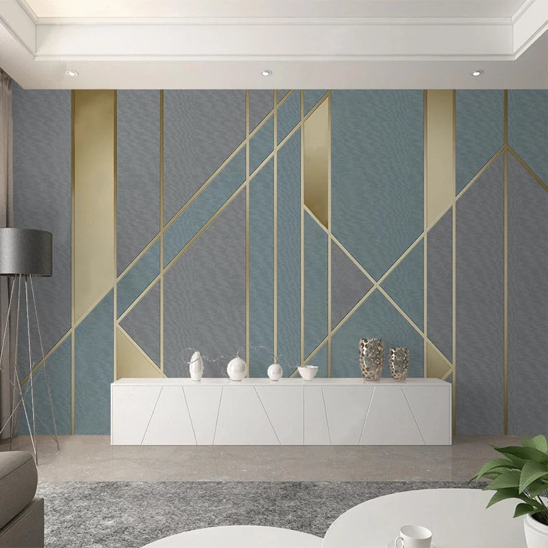Custom 3D Wall Mural Modern Simple Geometric Line Photo Wallpaper Living Room TV Sofa Bedroom Wall Painting Papel De Parede 3 D