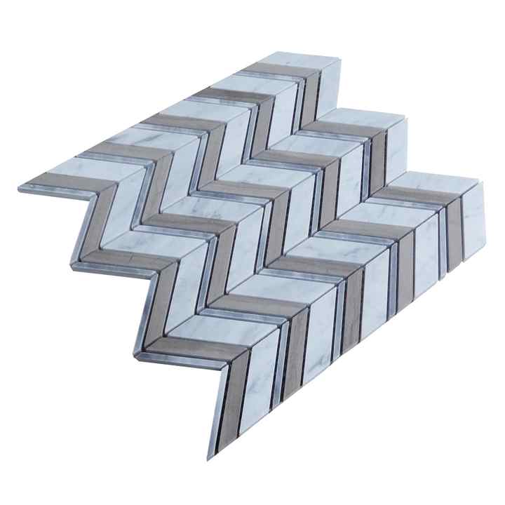 Thiết kế gạch ốp tường phòng tắm khảm Chevron hiện đại cho nội thất nh – Daisan Store