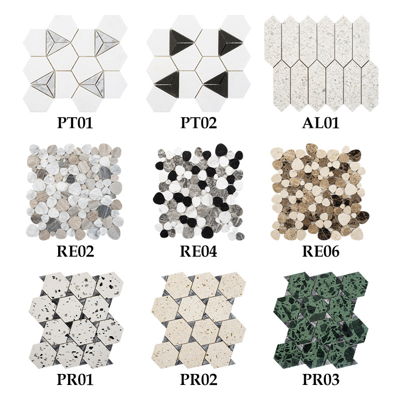Mosaic Đá Cẩm Thạch Ốp Tường Và Lát Sàn Dự Án Khách Sạn Biệt Thự Trang Trí Họa Tiết Hoa Phối Màu Waterjet