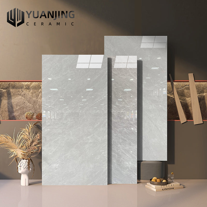 Gạch Porcelain Lát Sàn Bóng Vân Đá Cẩm Thạch Phật Sơn 750x1500mm, Khổ Lớn, Chống Trượt, Chống Mài Mòn Dùng Cho Phòng Khách, Khách Sạn, Biệt Thự