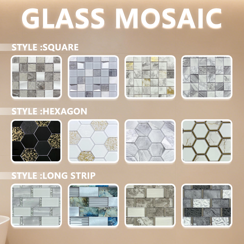Gạch Mosaic Kính Chuyên Nghiệp Chất Lượng Cao Tùy Chỉnh