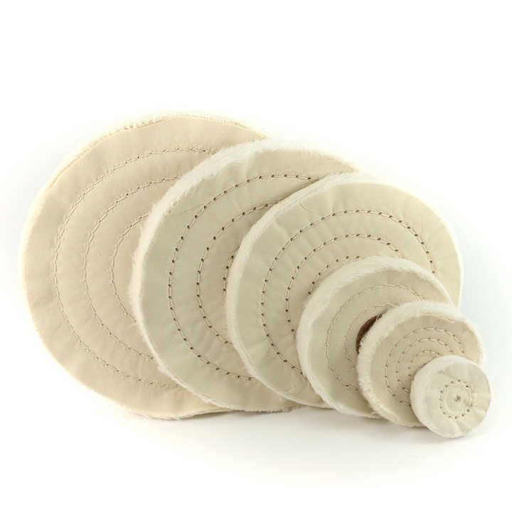 Bánh xe vải đánh bóng cotton hiệu ứng hoàn thiện gương dùng để đánh bóng đồ trang sức và đá quý