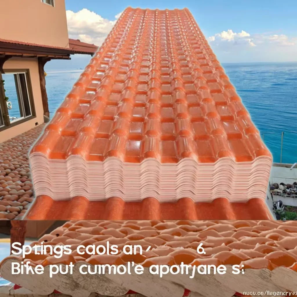 Ngói Nhựa Giả Ngói Tây Ban Nha PVC Chịu Nhiệt Guangzhou