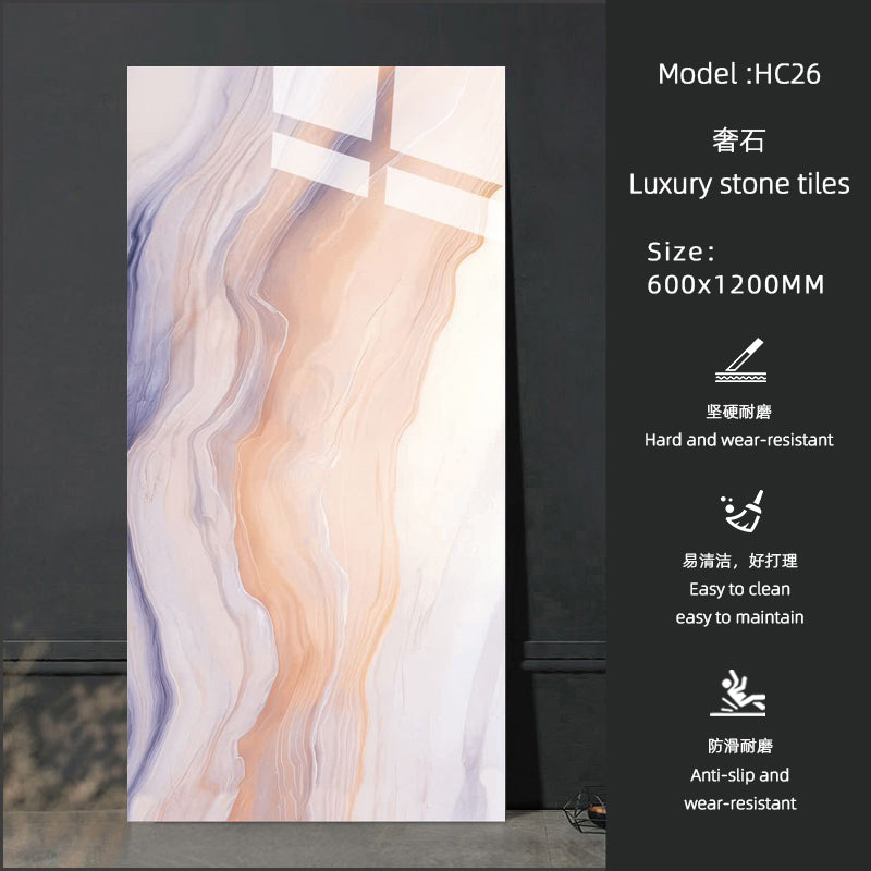 Gạch Porcelain Lát Sàn Nội Thất Hiện Đại Sang Trọng 600x1200 GMT Men Bóng Chức Năng Gạch Chịu Lửa cho Tường Nội Thất