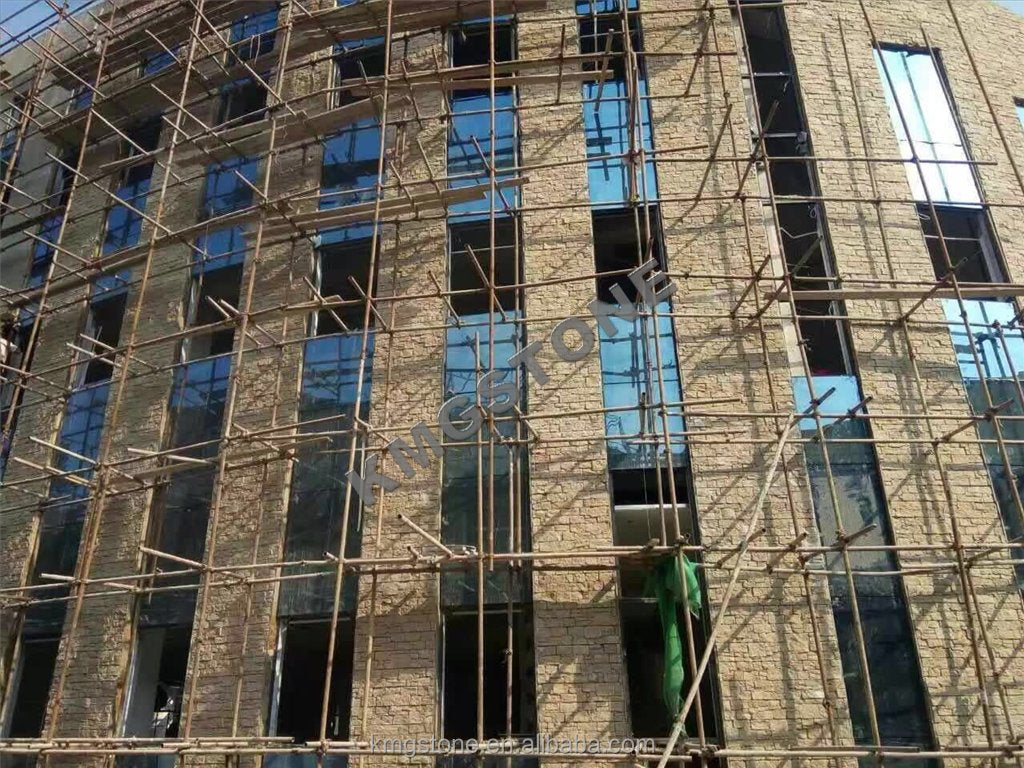 Tấm ốp tường mặt tiền đá văn hóa hình chữ Z bằng đá phiến tự nhiên, thiết kế hiện đại, chống xói mòn axit