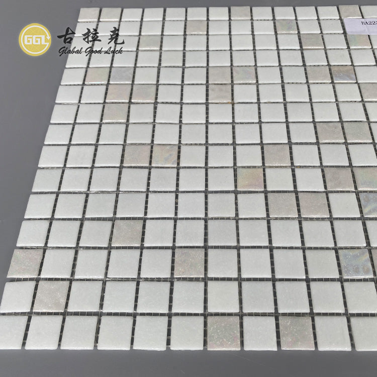 Gạch Mosaic Vuông Trắng Đa Sắc Dùng Ốp Tường Bếp, Phòng Tắm, Khách Sạn, Biệt Thự, Căn Hộ